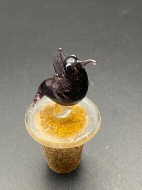 Deep Purple Bird Wine Stopper